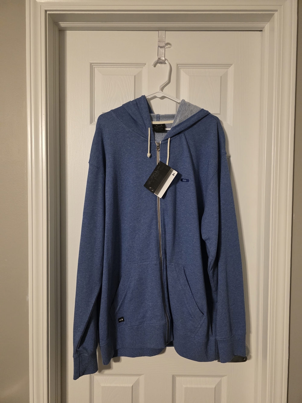 Men's Blue Zip-Up Hoodie Sweatshirt - Oakley